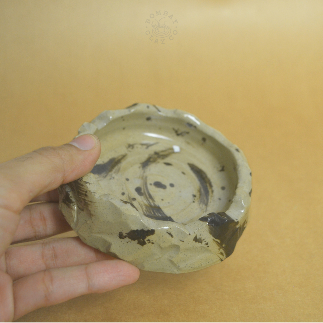 Small Bowl | Faceted Rock | Brushed | Black |