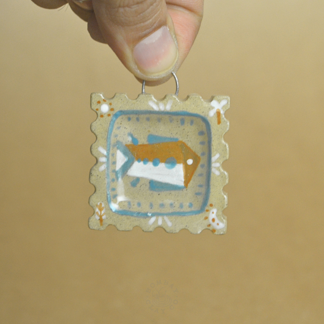 Ornament | Jungle Jam (Fish) | Blue-Brown