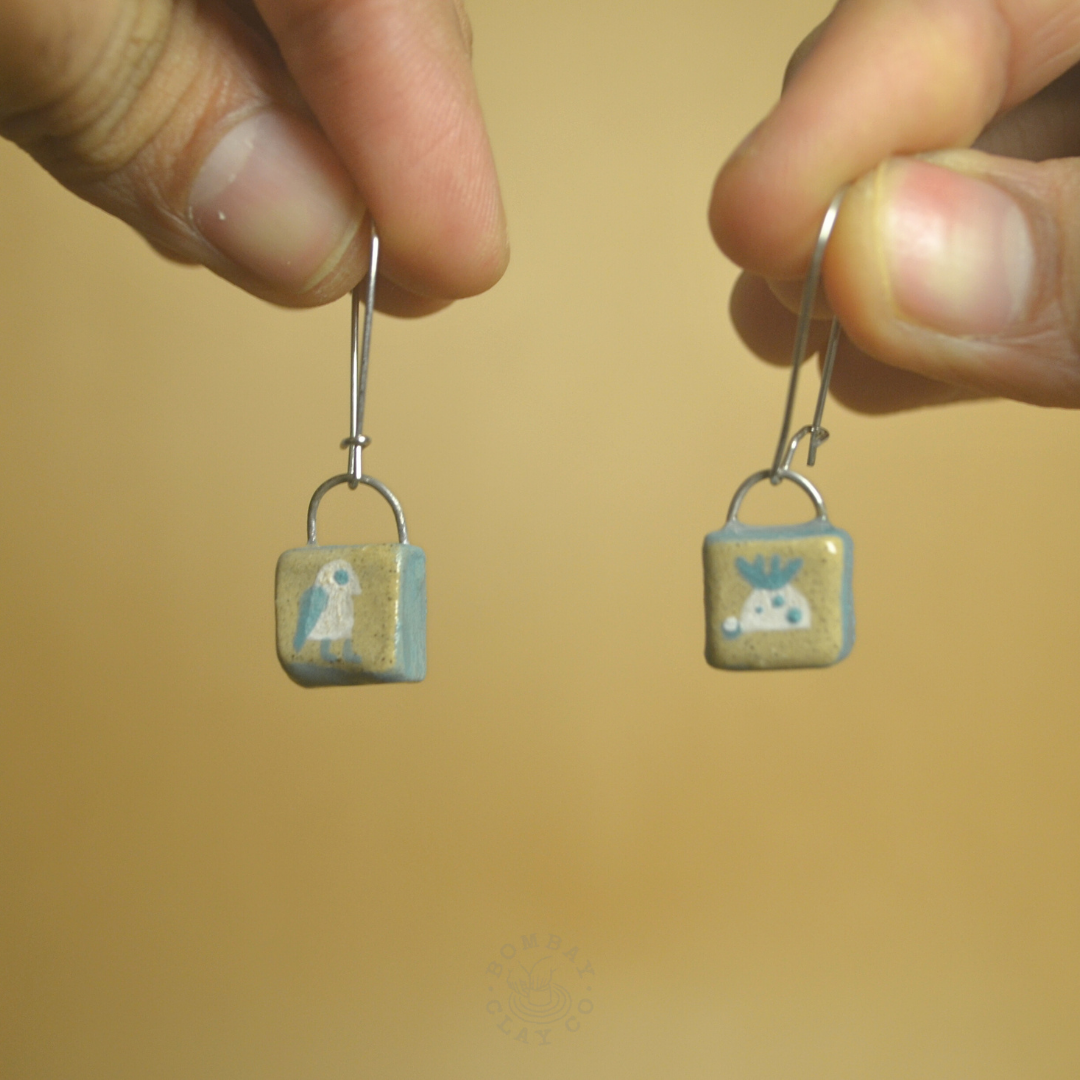 Earring | Jungle Jam | Blue-White