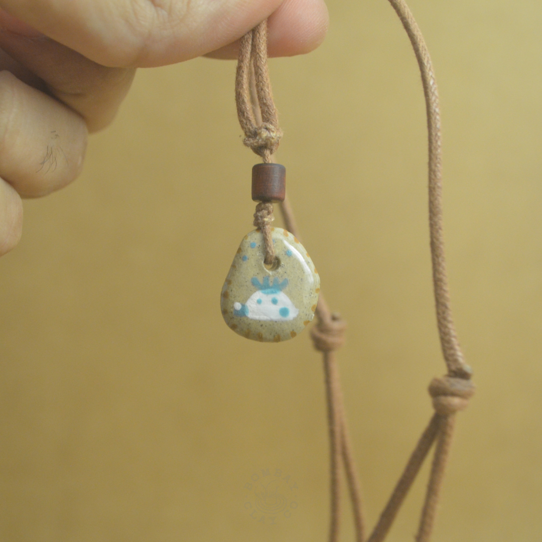 Necklace | Jungle Jam (Tortoise+Bird) | Brown-Blue |
