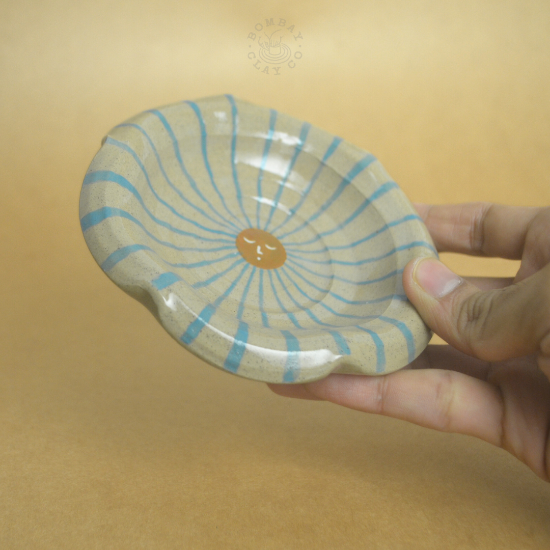Small Plate | Sun | Blue-Brown |