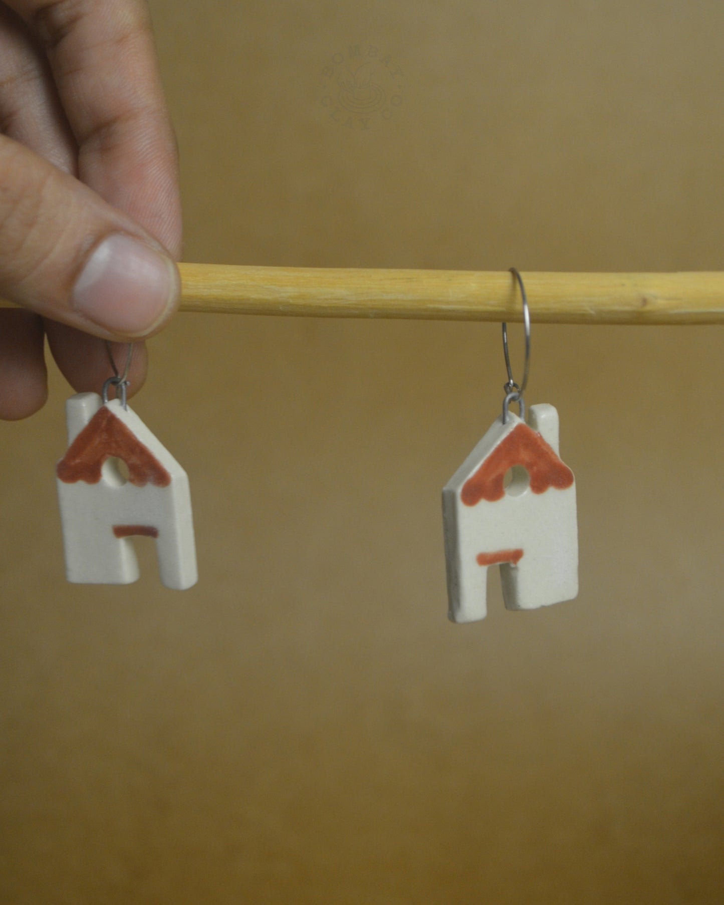 Earrings | House | Brown
