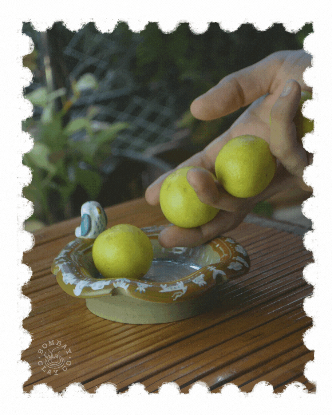Small Plate with Bird | Jungle Jam | Blue-Brown |