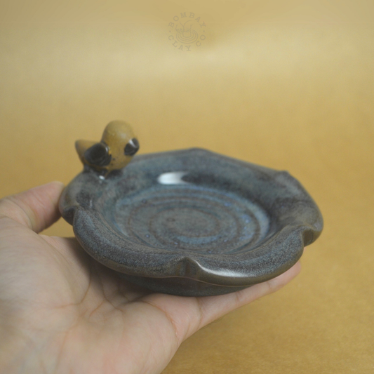 Small Plate with Bird | Blue |