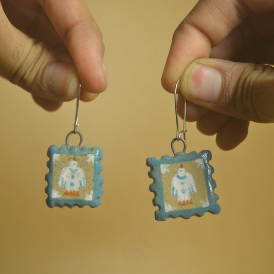 Earring | Jungle Jam (Bird) | Blue-Brown