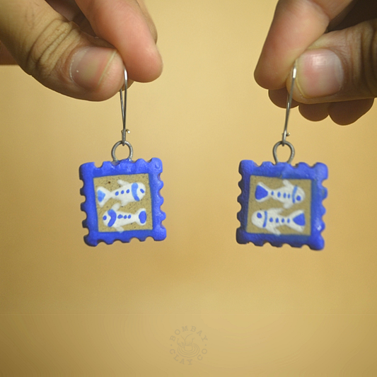Earring | Jungle Jam (Fish Pair) | Blue