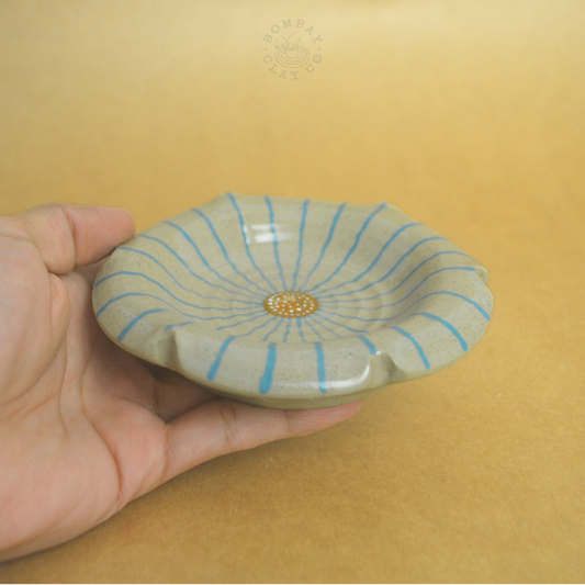 Small Plate | Sunflower | Blue-Brown |