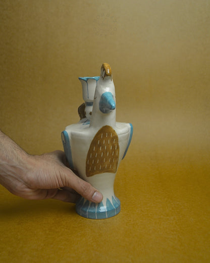 Candle Holder | Bird | Blue-Brown
