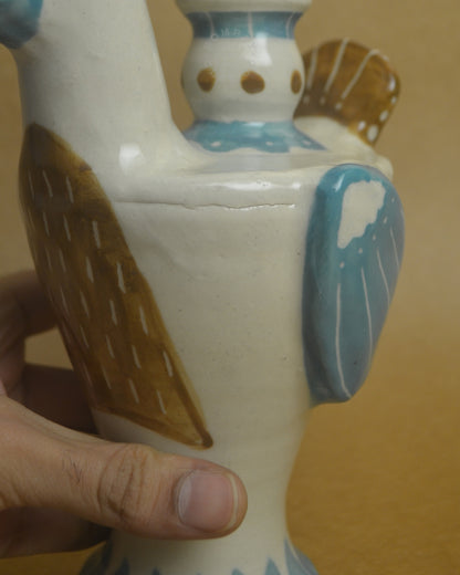 Candle Holder | Bird | Blue-Brown