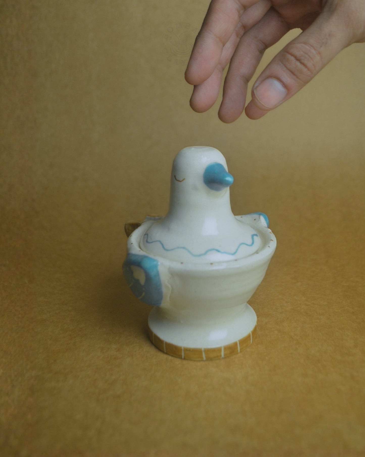 Dip Jar | Bird | Blue-Brown