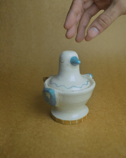 Dip Jar | Bird | Blue-Brown