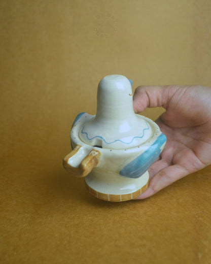 Dip Jar | Bird | Blue-Brown