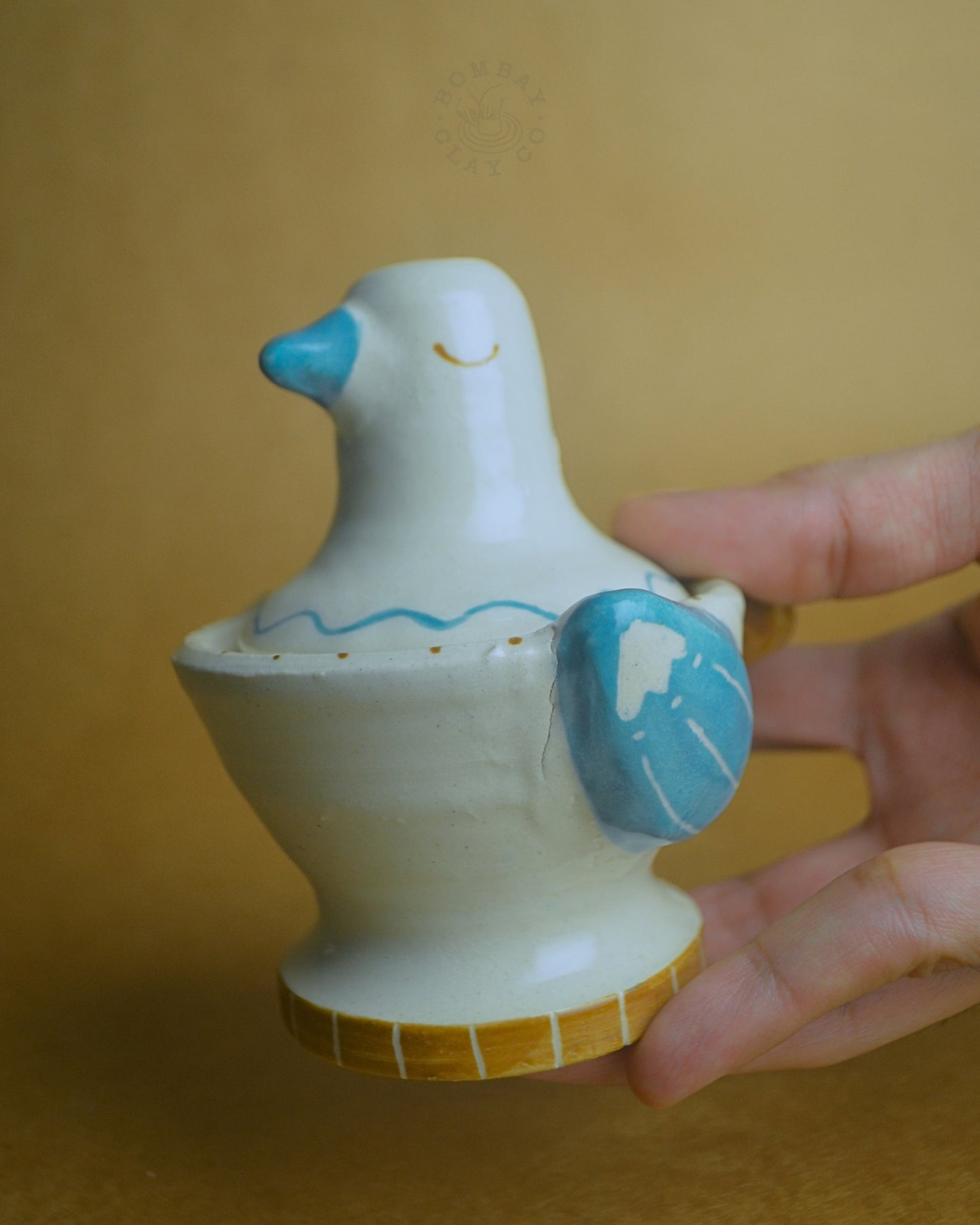 Dip Jar | Bird | Blue-Brown