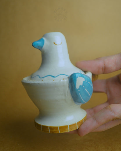 Dip Jar | Bird | Blue-Brown