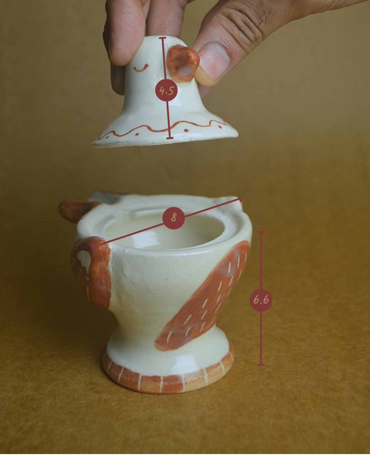 Dip Jar | Bird | Brown