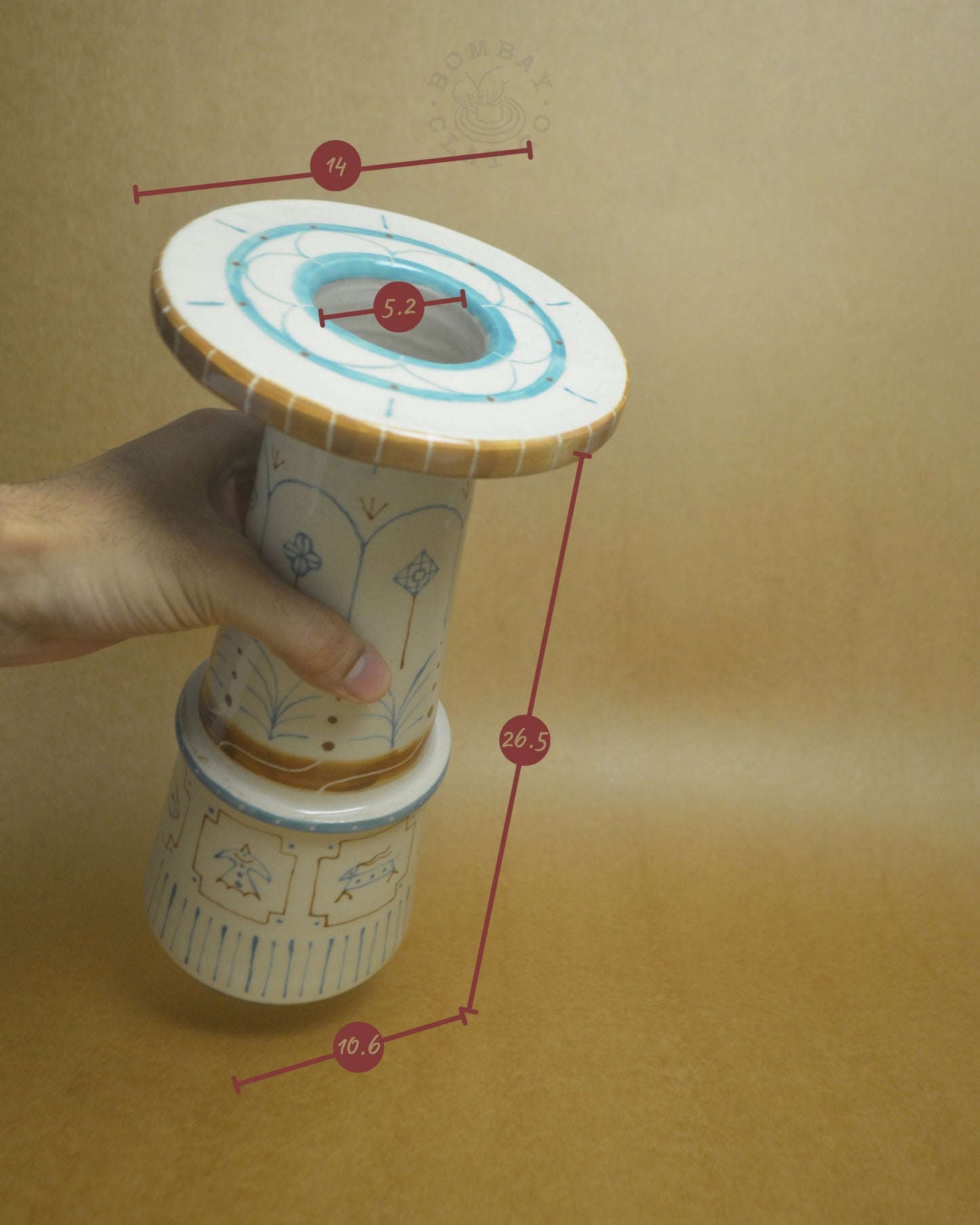 Vase | Jungle-Jam | Blue-Brown