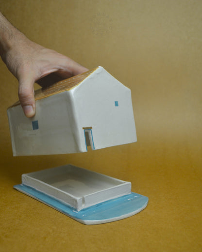 Butter Dish | House | Blue Brown