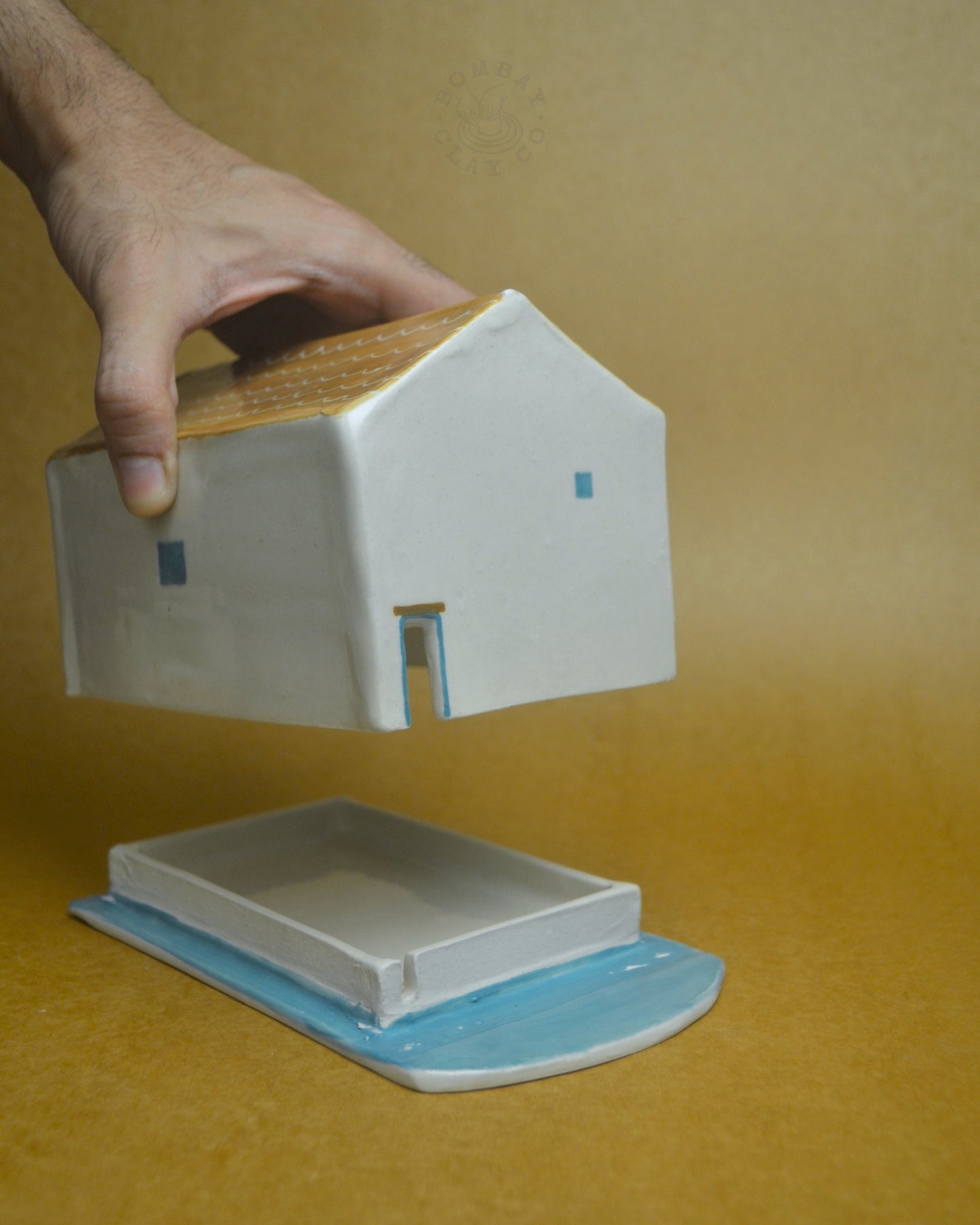 Butter Dish | House | Blue Brown