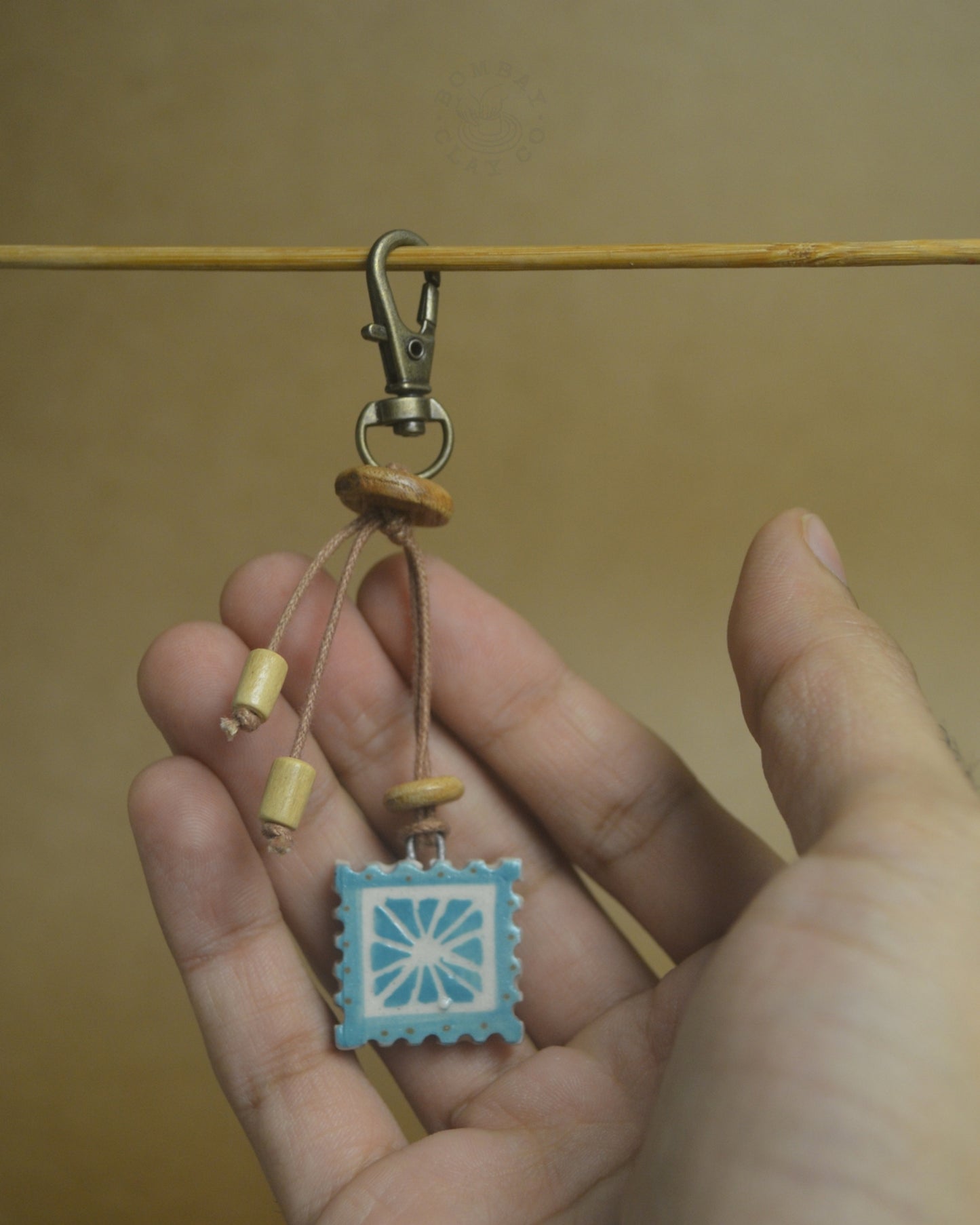 Bag Charm | Flower Postcard