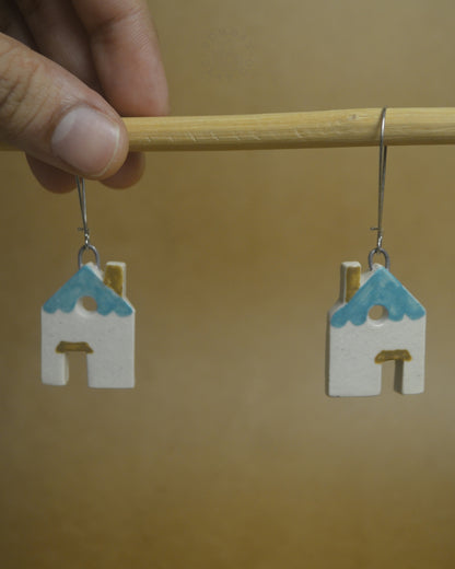 Earrings | House | Blue