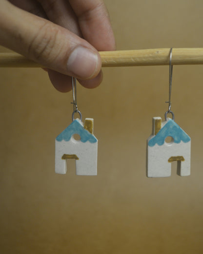 Earrings | House | Blue