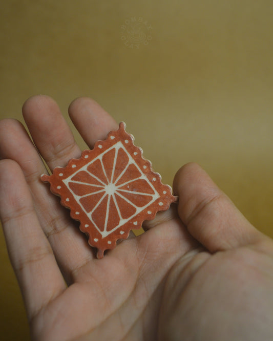Magnet | Flower Postcard | Brown