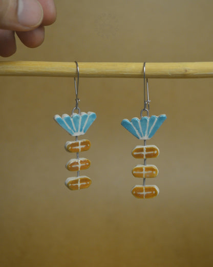 Earrings | Flower | Blue