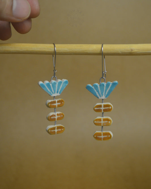 Earrings | Flower | Blue