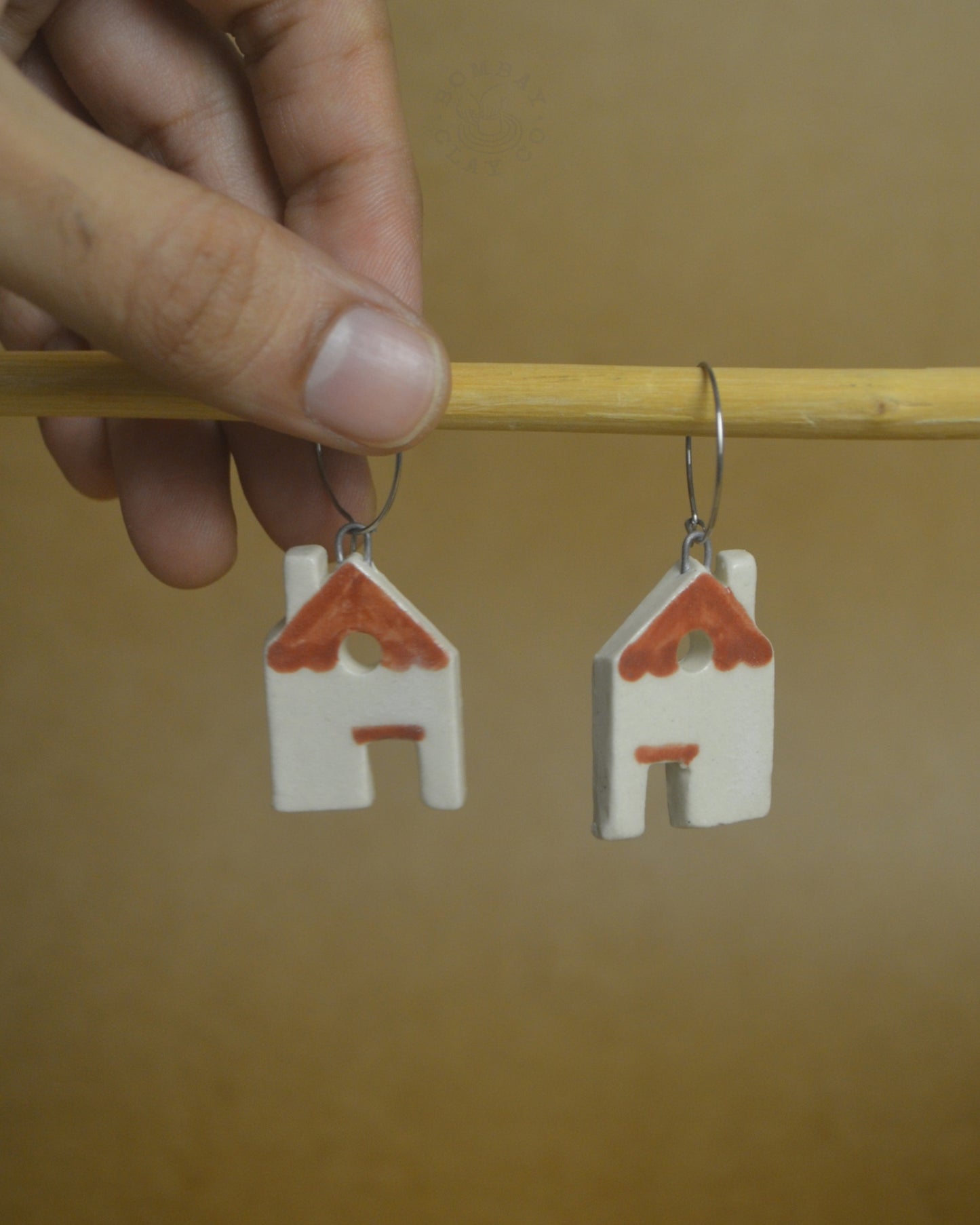 Earrings | House | Brown
