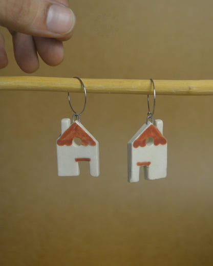 Earrings | House | Brown