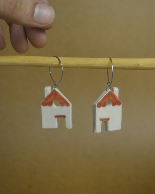 Earrings | House | Brown