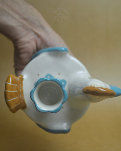 Candle Holder | Bird #2 | Blue-Brown