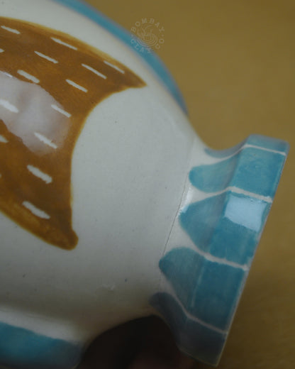 Candle Holder | Bird #2 | Blue-Brown